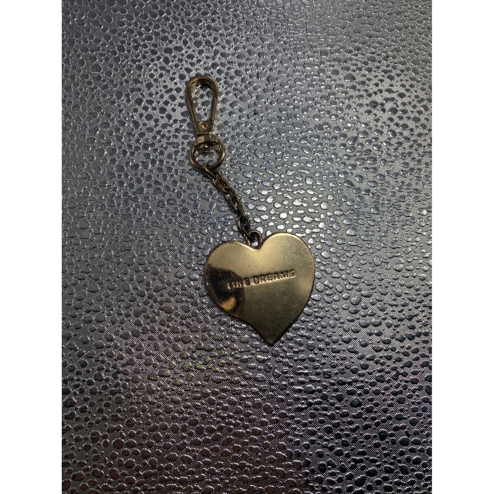 Like Dreams Gold Heart Keychain Bag Charm‎ Lobster Clasp Metallic Accessory
